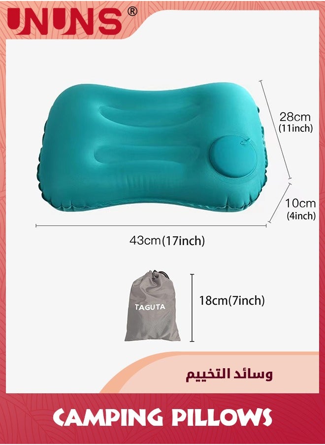 UNUNS Inflatable Travel Pillow,Ultralight Inflating Pillows With Storage Bag And Earplug,Lightweight Portable Backpacking Pillow For Neck Lumbar Support Camp Hiking Sleeping  - Image 3