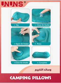 UNUNS Inflatable Travel Pillow,Ultralight Inflating Pillows With Storage Bag And Earplug,Lightweight Portable Backpacking Pillow For Neck Lumbar Support Camp Hiking Sleeping  - Image 4