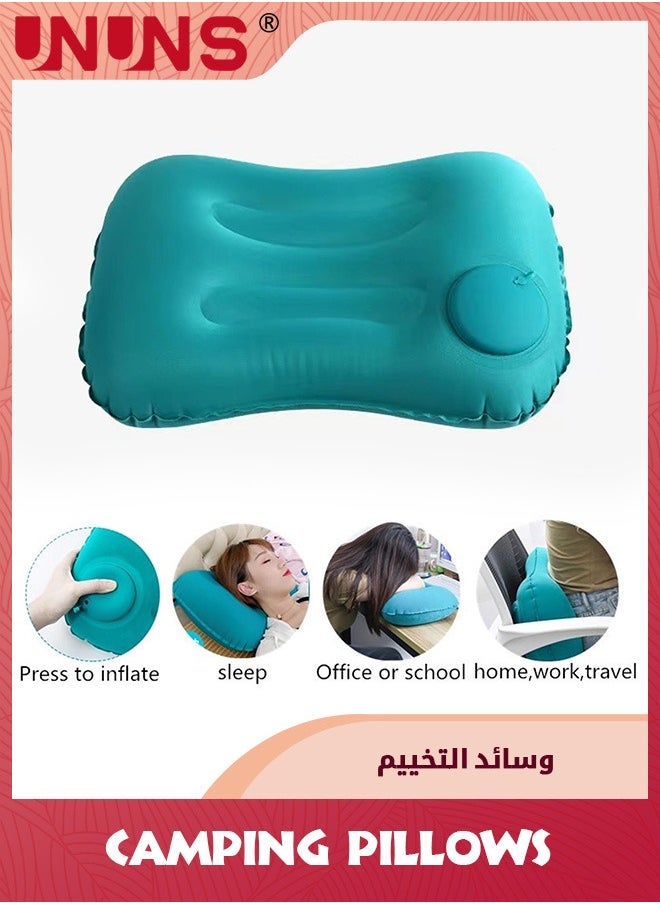 UNUNS Inflatable Travel Pillow,Ultralight Inflating Pillows With Storage Bag And Earplug,Lightweight Portable Backpacking Pillow For Neck Lumbar Support Camp Hiking Sleeping  - Image 2