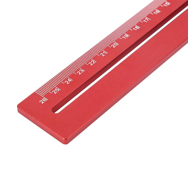 Aluminum Alloy Woodworking Scribing Ruler with Precise Marking Scales - Image 5