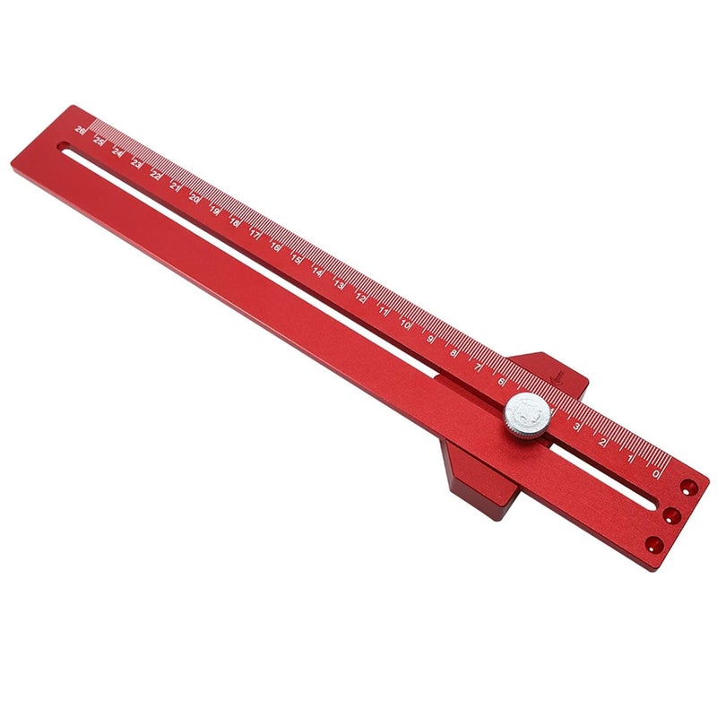 Aluminum Alloy Woodworking Scribing Ruler with Precise Marking Scales - Image 4