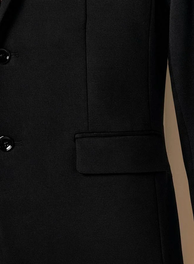Splash FAV BLACK Men Slim Fit Notched Lapel Blazer for Men | Best Price UAE