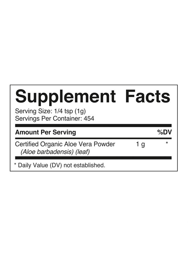 Vitamatic Certified USDA Organic Aloe Vera Powder 1 Pound (16 Ounce)  - Image 3