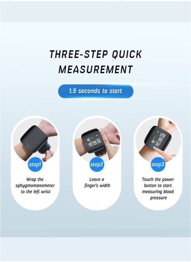 ELTRAZONE Digital Wrist Blood Pressure Monitor with Voice Broadcast  Portable Automatic BP Machine for Home and Travel Use - Image 3