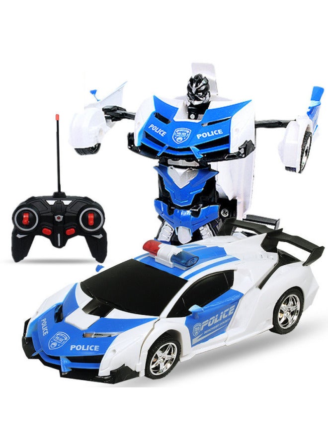 Remote Control Deformation Car Charging Remote Control Car Induction Transformation King Kong Robot Electric Remote Control Car Children's Toy Car-Color:Remote Control Version Cloth Red/charging Version-Proportion:1:18 Chinese Packaging  - Image 3