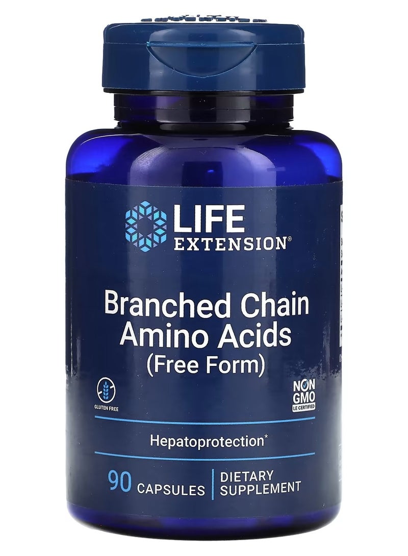 Life Extension, Branched Chain Amino Acids, Free Form, 90 Capsules - Image 1