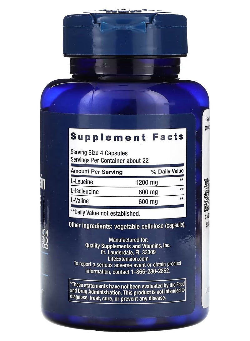 Life Extension, Branched Chain Amino Acids, Free Form, 90 Capsules - Image 2