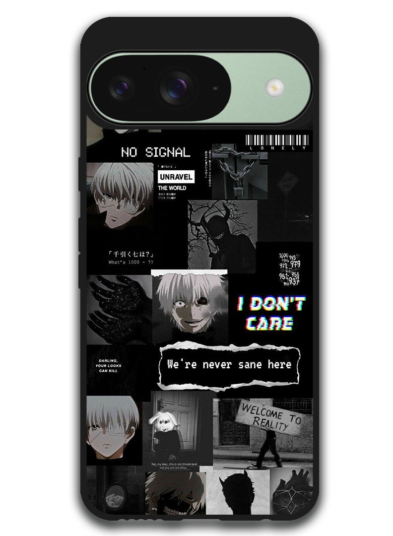 Theodor Protective Case Anti Scratch Shock Proof Bumper Cover For Google Pixel 9 We're Never Sane Here - Image 1