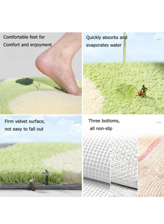 Aikenn 40*60CM Bathroom Rug Mat,Extra Soft and Absorbent Microfiber Bath Rugs,Non-Slip Bath Mat, Luxury Bathroom Rug Mat,Machine Wash Dry,Bath Mats for Bathroom Floor  - Image 4