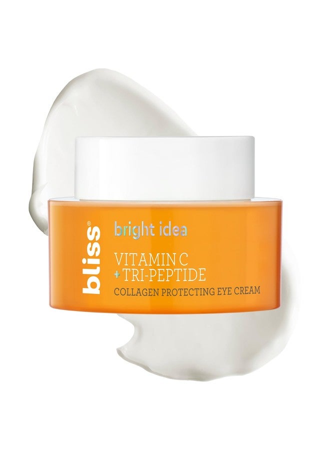 Bliss Bright Idea Vitamin C Eye Cream - Brighten & Hydrate Anti-Aging Treatment, Reduces Fine Lines, Boosts Collagen & Firms, 3-O-Ethyl Ascorbic Acid, Tri-Peptide & Licorice Root, 0.5fl oz - Image 1