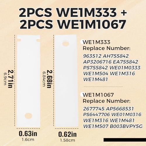 DRELD WE1M333 WE1M1067 Dryer Drum Bearing Slide Glide kit, Replace WE1M333 AP3206716 WE1M481 WE1M316 AP5668531 WE1M507, Replacement for GE, Kenmore, Hotpoint, Sears, RCA (Pack of 4) - Image 2