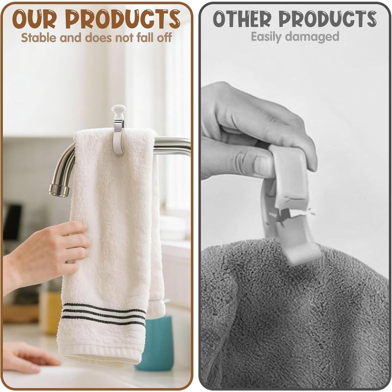 2pcs Towel Clip Kitchen Organizer Hanging Towel Holder Scientific Design Not Easily Damaged Suitable For Restaurant Home Use - Image 5