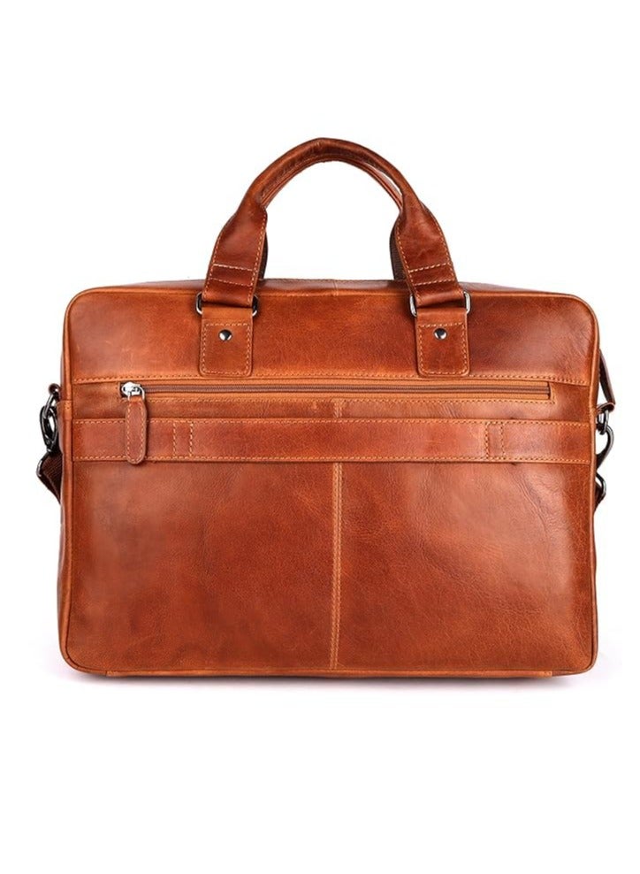 SKENZBI Leather Laptop Bag for Men -Office Bag, Fits Upto 16 Inch Laptop/MacBook-Briefcase Shoulder Strap Laptop Messenger Bag - Image 1