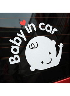 Rubik Baby on Board Car Sign, Baby in Car Self Adhesive Car Sticker Waterproof Reflective Car Decal Warning Sign (Silver/Red, Baby Boy)  - Image 1