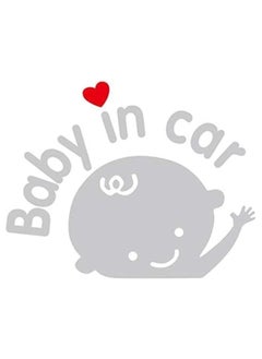 Rubik Baby on Board Car Sign, Baby in Car Self Adhesive Car Sticker Waterproof Reflective Car Decal Warning Sign (Silver/Red, Baby Boy)  - Image 2