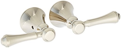Delta Faucet Cassidy Metal Lever Handle Set Roman Tub Faucet Handles Versatile Bathroom Hardware Polished Nickel H297PN - Image 1