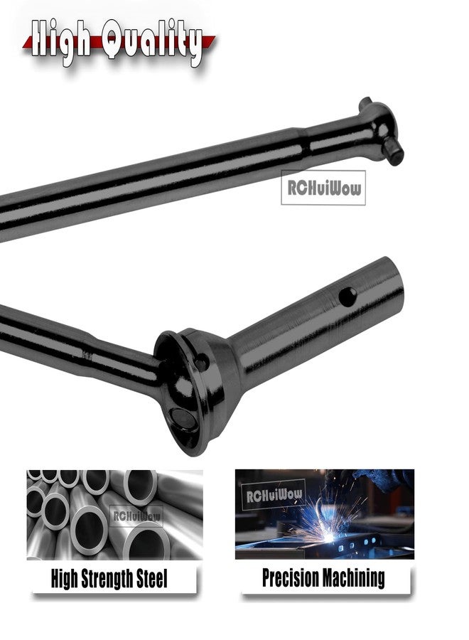 RCHuiWow RC Driveshafts Axle CVD Upgrades Part for 1/8 Kraton 6S BLX,Outcast 6S BLX,Harden Steel #45 Widen Front Rear Drive Shafts,4PCS,w/Wheel Hex Hub,Black - Image 3