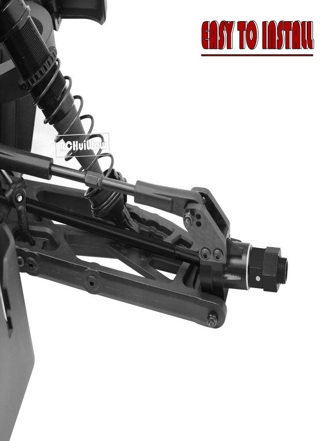 RCHuiWow RC Driveshafts Axle CVD Upgrades Part for 1/8 Kraton 6S BLX,Outcast 6S BLX,Harden Steel #45 Widen Front Rear Drive Shafts,4PCS,w/Wheel Hex Hub,Black - Image 4