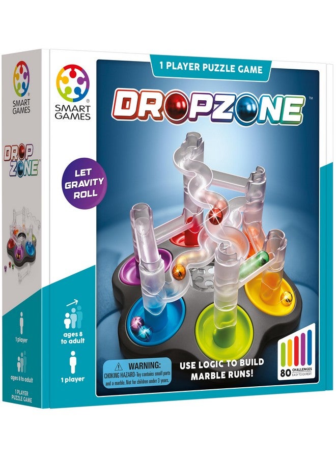 SmartGames لعبة المنطق من سمارت جيمز دروب زون ماربل رن مع 80 تحديًا للأعمار من 8 - بالغين - Image 3