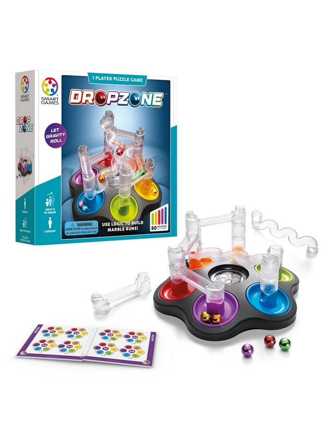 SmartGames لعبة المنطق من سمارت جيمز دروب زون ماربل رن مع 80 تحديًا للأعمار من 8 - بالغين - Image 1