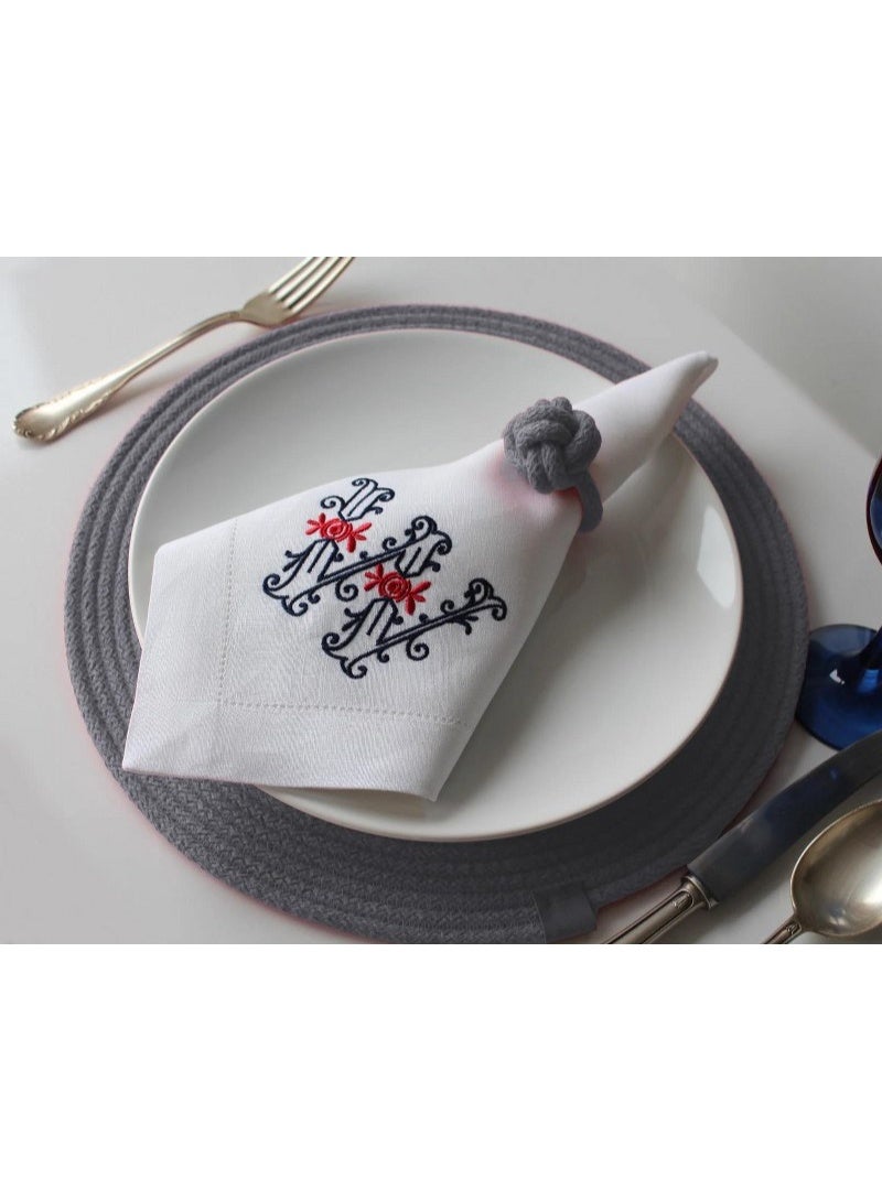 Home Gallery Round Rope Heat Resistant Placemats 35 Cm, Table Décor, Wall Décor Gray - Image 3