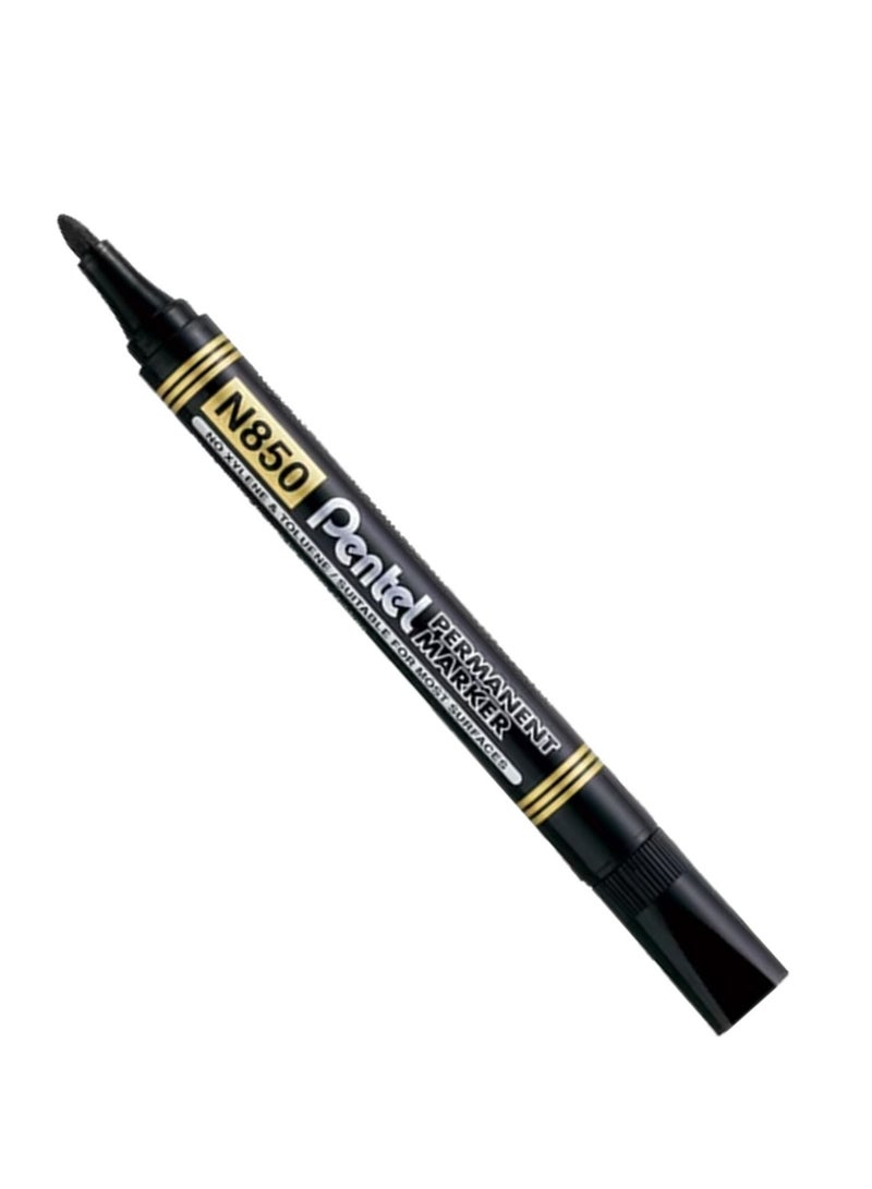 Pentel 12-Piece Permanent Marker Bullet Tip Black Ink  - Image 2