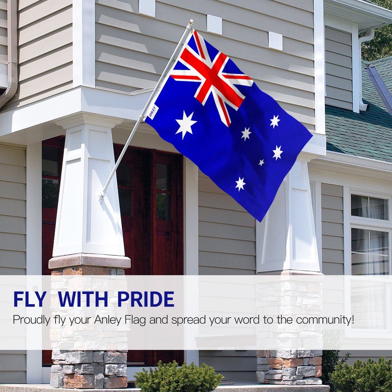 Anley Fly Breeze 3x5 Foot Australia Flag - Vivid Color and Fade proof - Canvas Header and Double Stitched - Australian National Flags Polyester with Brass Grommets 3 X 5 Ft - Image 2