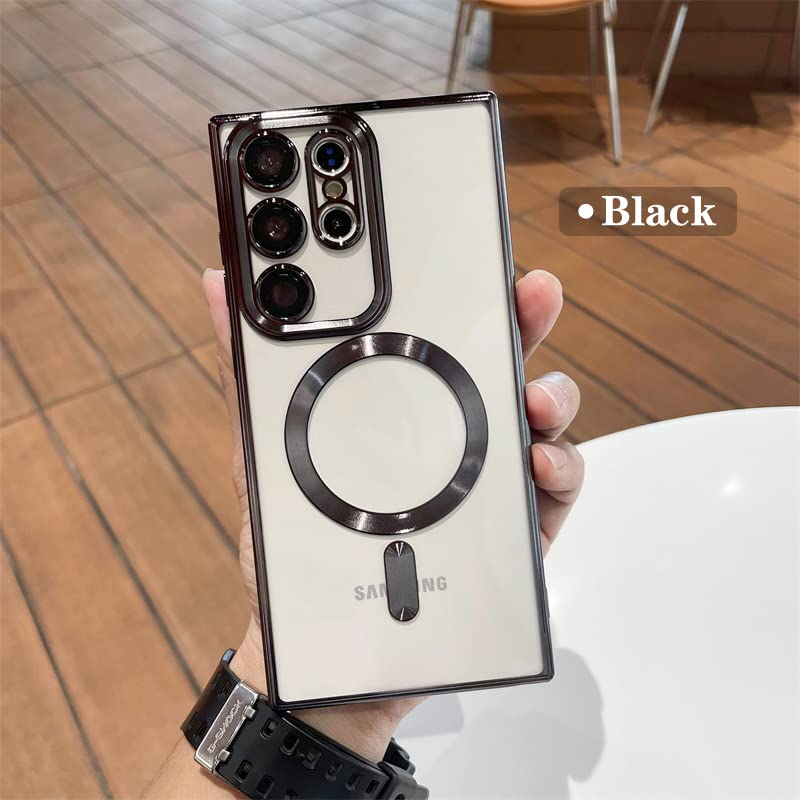 Doowear Galaxy Note 20 Ultra Case Magnetic [Support Magsafe Charger] Wireless Anti-Scratch Shockproof Plated Clear Full Camera Protection Phone Cover Case for Samsung Galaxy Note 20 Ultra-Gold - Image 4