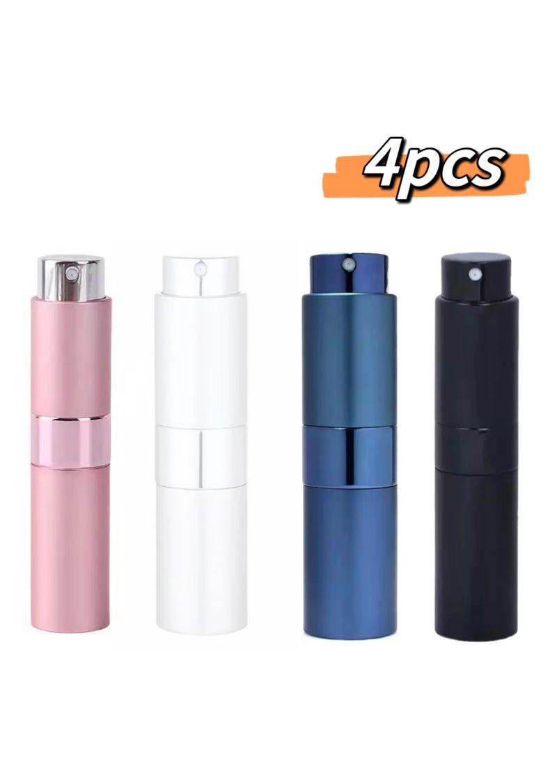 أجياون 4 قطع من زجاجات إعادة تعبئة العطور، زجاجات عطر صغيرة فارغة، زجاجات عطر محمولة قابلة لإعادة التعبئة، مناسبة للسفر، مناسبة لرذاذ عطر 8 مل - Image 1