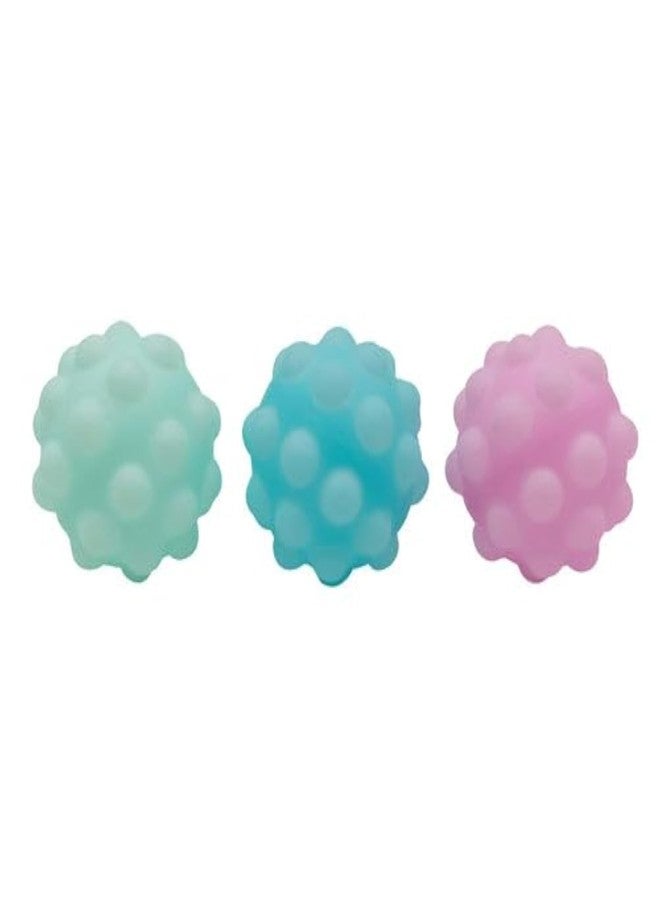 Geddes Raymond Geddes Glow in The Dark Pop Ball (Pack of 12) - Colorful Squeeze Balls for Kids - Lamp/Sun Rechargeable Glowing Pop It Balls - Image 1