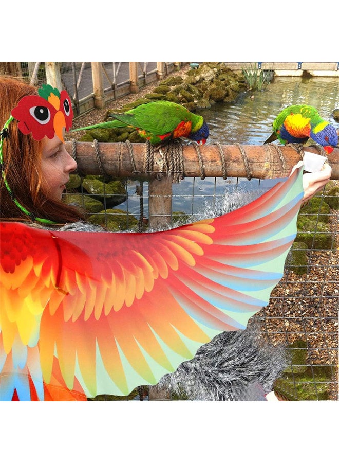 Bird Costume for Kids with Bird Mask Eagle Dragon Wings Costumes Boys Girls Dress-up Cape Party Favors Gifts - Image 3