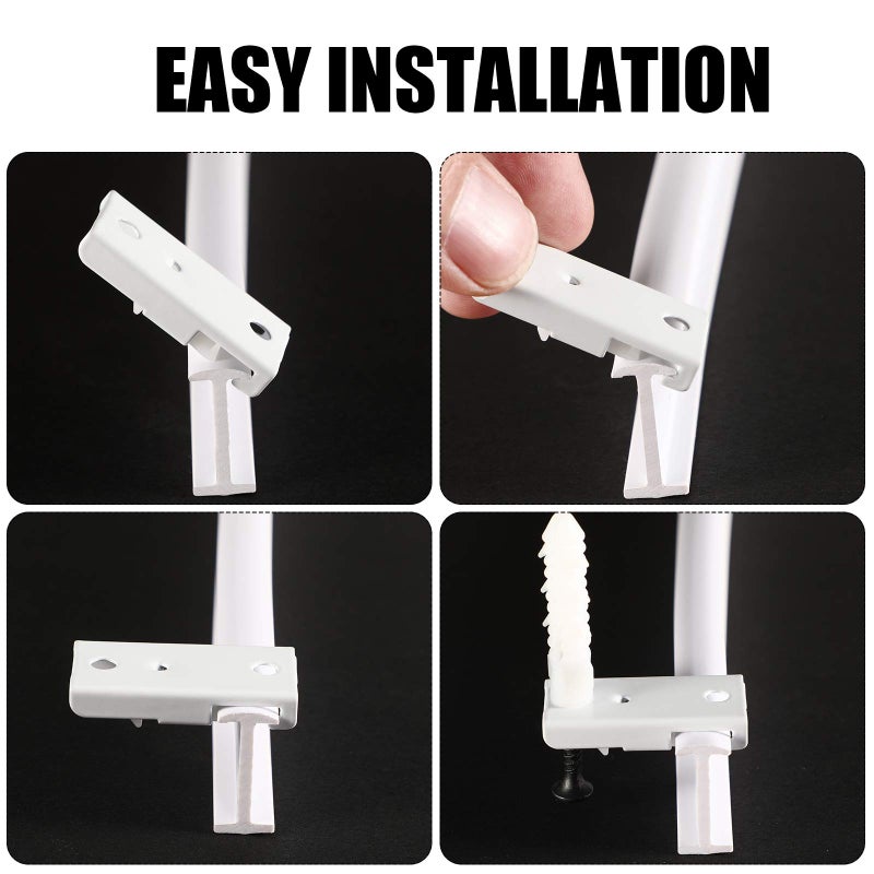 Curtain Track Set Home Ceiling 5m Top Mount Bendable Window Rod Track Suitable for Straight Curve Curtains Home Decor - Image 4