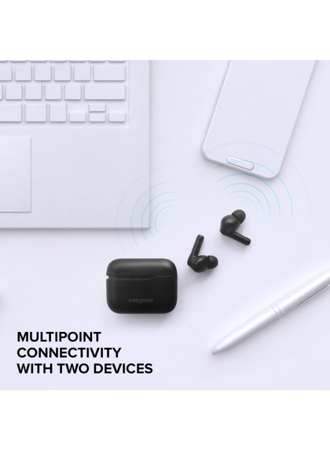 Creative Zen Air 2 Lightweight True Wireless Sweatproof in-Ears with Active Noise Cancellation, Ambient Mode, Bluetooth 5.3, IPX4, SXFI Ready, Up to 23 Hours Battery Life - Image 3