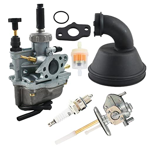 WHFZN LT80 Carburetor Fuel Valve Petcock Intake Manifold With Spark Plug Insulator Block o-ring For 1987-2006 Suzuki LT80 Quadsport ATV 13200-40B10 13881-40B00 For 2003-2006 KSF80 KFX80 15003-S005 - Image 1