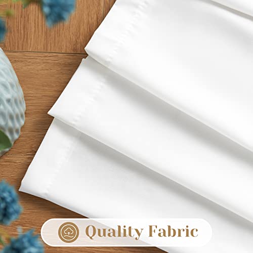 HOMEIDEAS Non-See-Through White Privacy Sheer Curtains, 52 X 72 Inches Long 2 Panels Sheer Curtains Light Filtering Window Drapes for Bedroom Living Room - Image 4