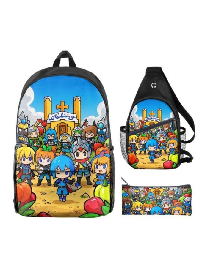 Universal cartoon new three-piece schoolbag - 816