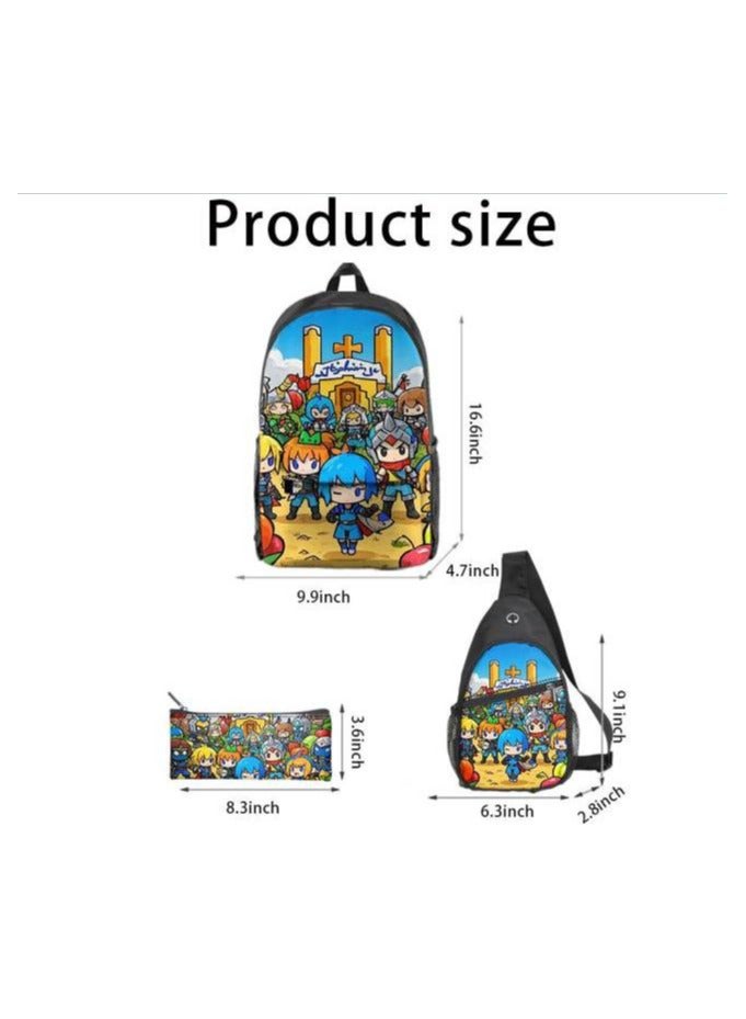 Universal cartoon new three-piece schoolbag - 816