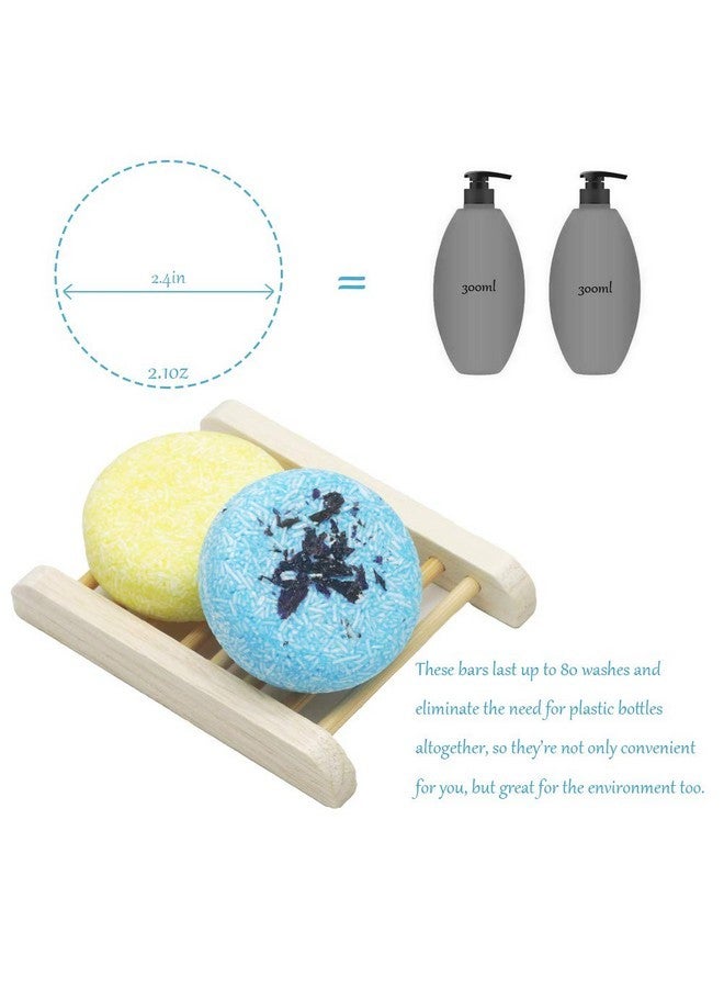 VERT 100% Natural Shampoo Bar, 2 Pieces Solid Shampoo Soap for Treated Dry Damaged Hair Vegetarian Plant Essence Helps Stop Hair Loss and Promotes Healthy Hair Growth 4.2oz (Lemon & Seaweed) - Image 4