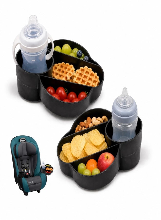 Joregobo 2PCS Toddler Car Seat Snack Tray, Detachable Cup Holder Replacement Compatible with Safety 1st EverFit & Grow and Go Car Seat, Anti-Slip Food Storage Tray, BPA-Free, Anti-Slip Car Seat Accessory - Image 1