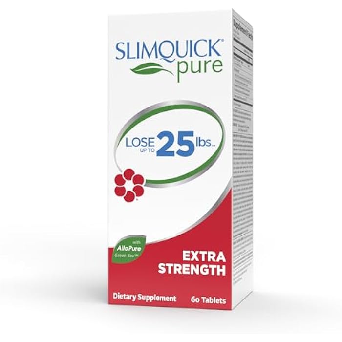 Slimquick Pure 3x Extra Strength Pill for Women, Helps Achieve Weight Goals, Helps Metabolism, Lose Excess Water, Keeps Full for Longer with Green Tea Extract, Caste Tree, Caffeine, MCT Oil - 60 Count - Image 1