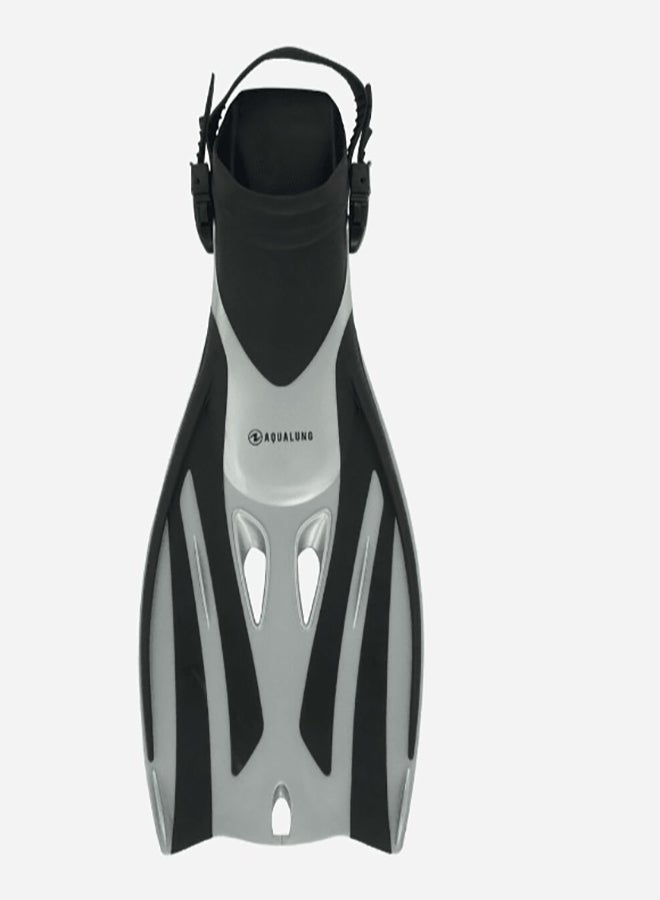 AQUA LUNG Kid's Fizz Snorkeling Fin Medium/Extra Large - Black/Silver 