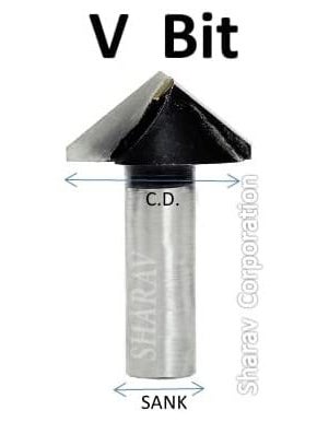 Sharav Sharav V Bits VB 126 Sharav CNC Tools T C T Brazed  - Image 3