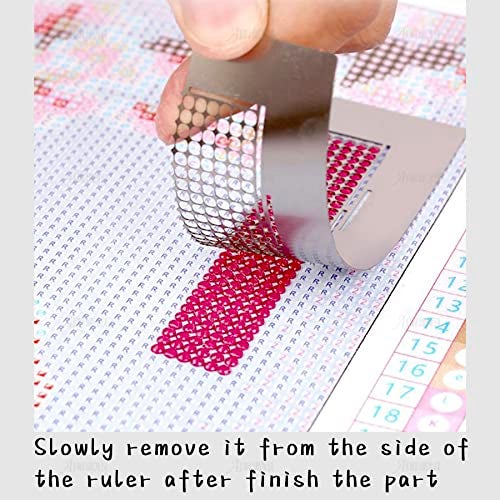 AUEAR, Stainless Steel Diamond Art Painting Ruler 800 Blank Grids Round Full Drill Partial Mesh Drawing Tools Accessories - Image 4