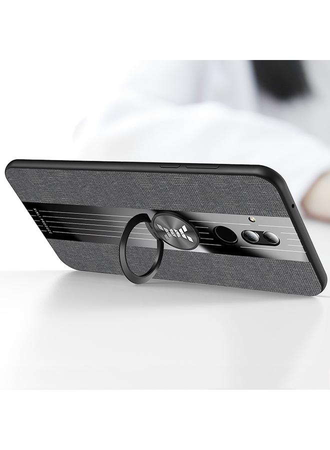 شين لي تونج جراب لهاتف Huawei Mate 20 Lite / Maimang 7 مصنوع من نسيج قماشي مقاوم للصدمات مع حامل حلقي - Image 4