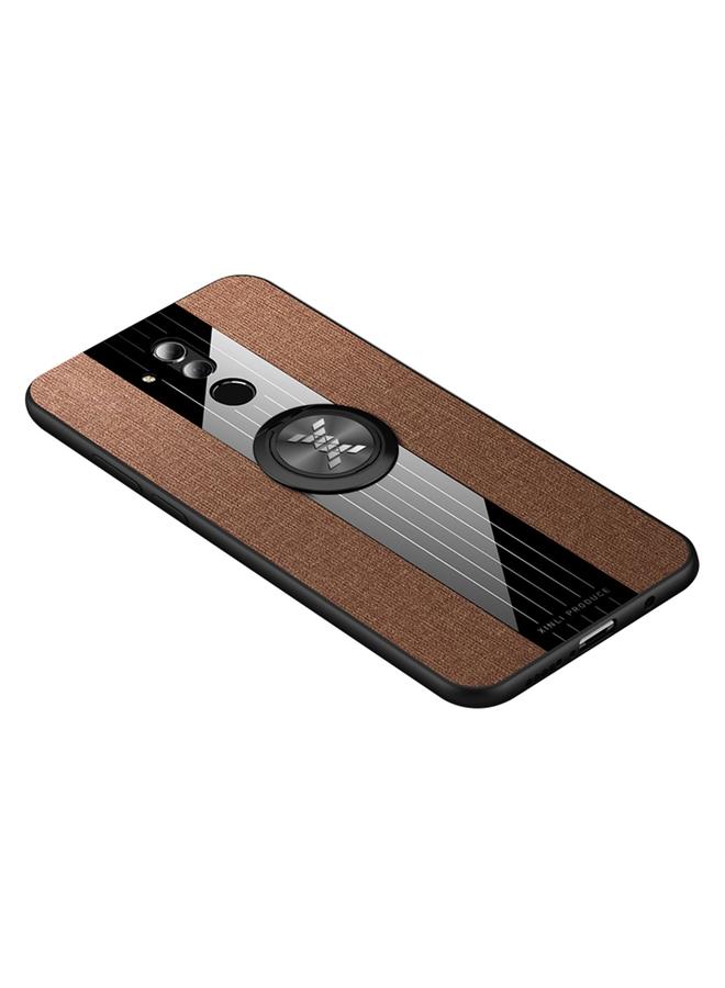 شين لي تونج جراب لهاتف Huawei Mate 20 Lite / Maimang 7 مصنوع من نسيج قماشي مقاوم للصدمات مع حامل حلقي - Image 1