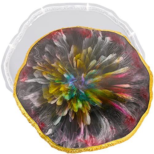 Actvty Resin Tray Molds Round Tray Molds for Epoxy Resin Large Silicone Tray Mold for Resin Casting DIY Resin Crafts Jewelry Tray Home Decoration - Image 1