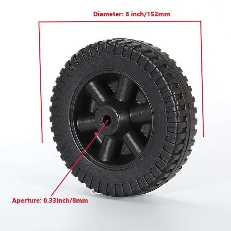 AOMUCH 6 Inch G206-0025-W1 Plastic Wheel Replacement Parts for Charbroil Grill Wheels 463620415 463720114 463377319 Grill Parts BBQ Wheel 80008428 4154569 for Kenmore Thermos Grill (2pcs) - Image 2