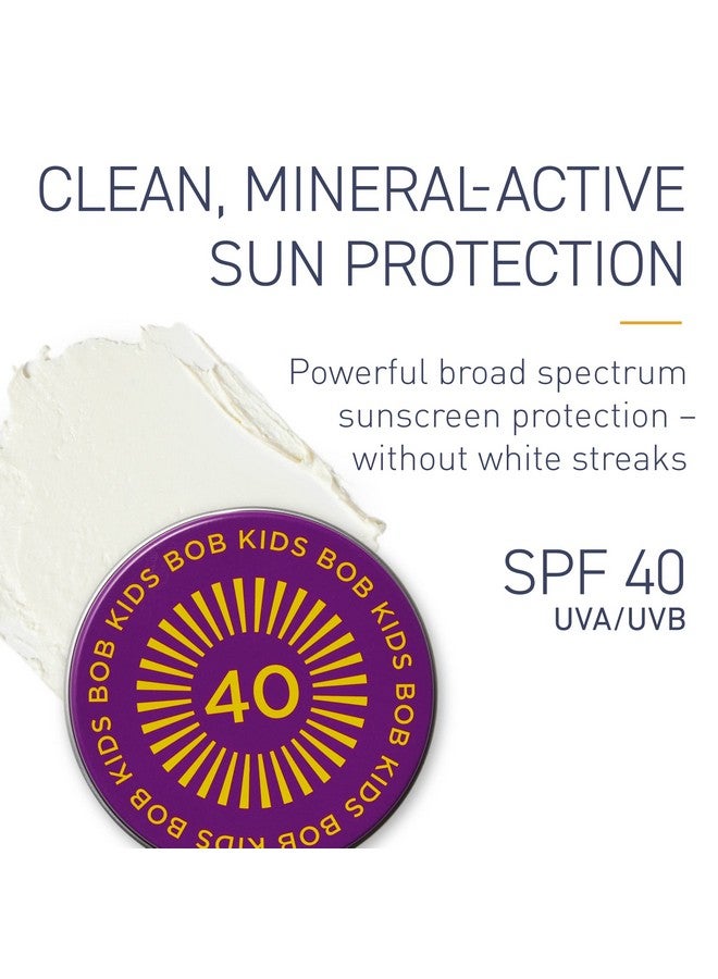 Brush On Block BOB KIDS Balm, SPF 40 Broad Spectrum Mineral Sun Protection, Hydrating, Perfect for Winter and Water Sports, Safe for Sensitive Skin, For All Ages - Image 1