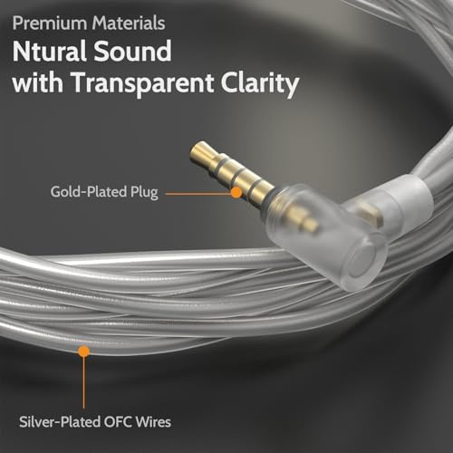 Cubilux 3.5mm MMCX Cable with Boom MIC, MMCX Replacement Cord with Microphone for SE215, SE315, SE425, SE535 and More, 4 Feet - Image 4
