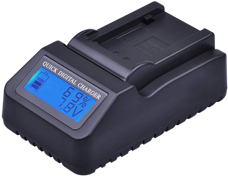 smart pro شاحن بطارية باور سمارت LP-E10 متوافق مع كانون EOS 1100D 1200D 1300D، ريبيل T3 T5 T6، شاحن رقمي متعدد الوظائف مع مخرج USB وشاشة LCD وشاحن بطارية كاميرا سريع مع قطع تلقائي - Image 1